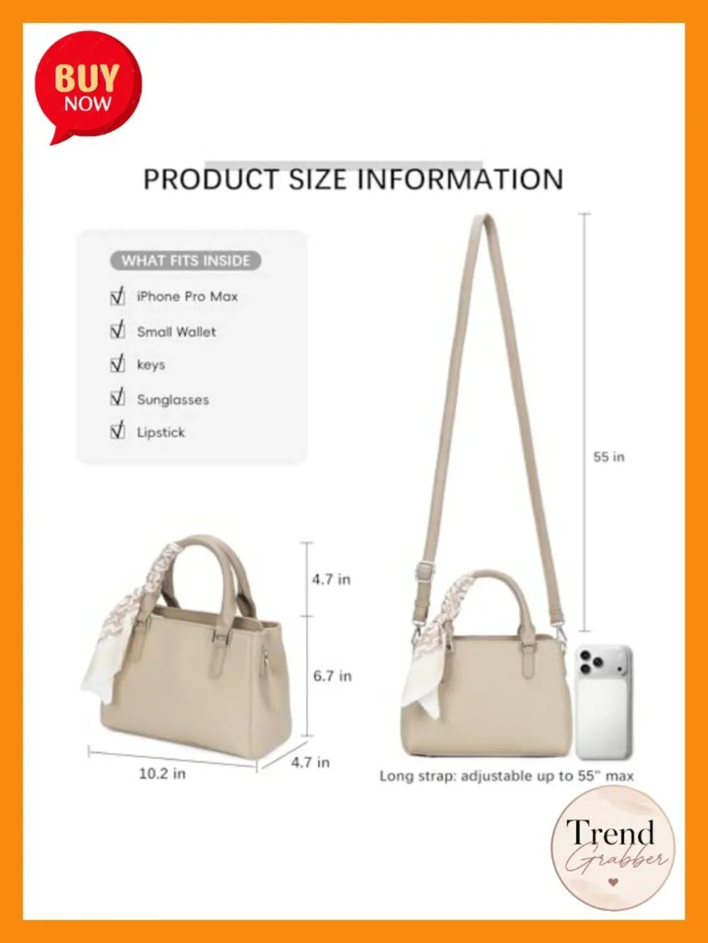 Women's Small Litchi Grain Vegan Leather Top-Handle Satchel Crossbody Purse